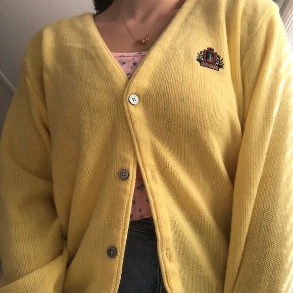 yellow izod cardigan - Picture 2 of 3